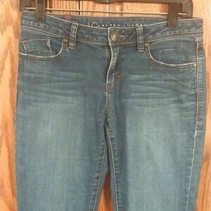 Lauren Conrad Women's Medium‎ Wash Denim Jeans Size 4 Mid Rise 5 Pocket Straight
